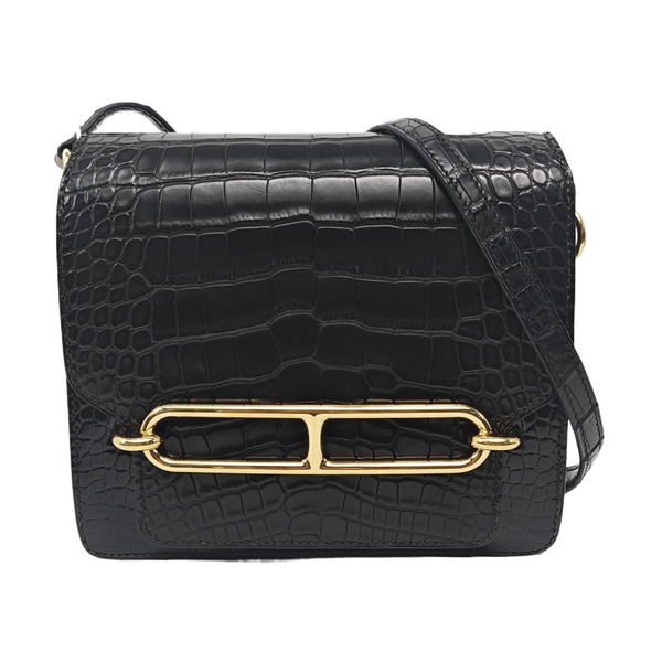 Roulis Mini Shiny Porosus Crocodile Black