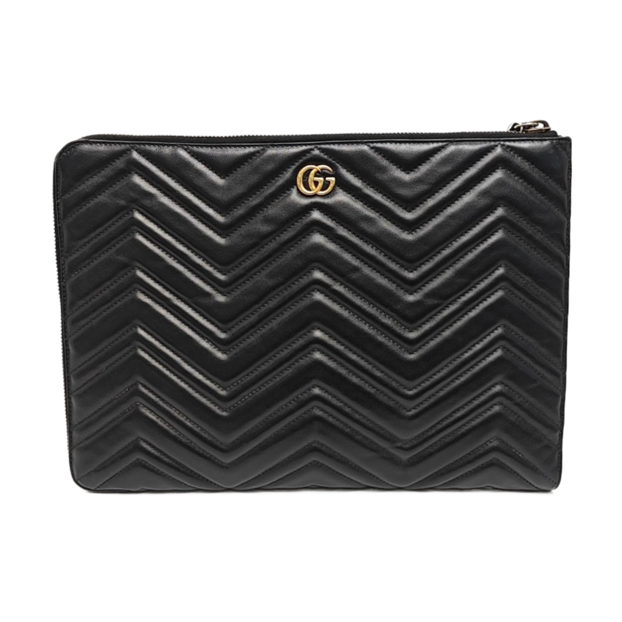 GG Marmont Large Quilted Leather Black