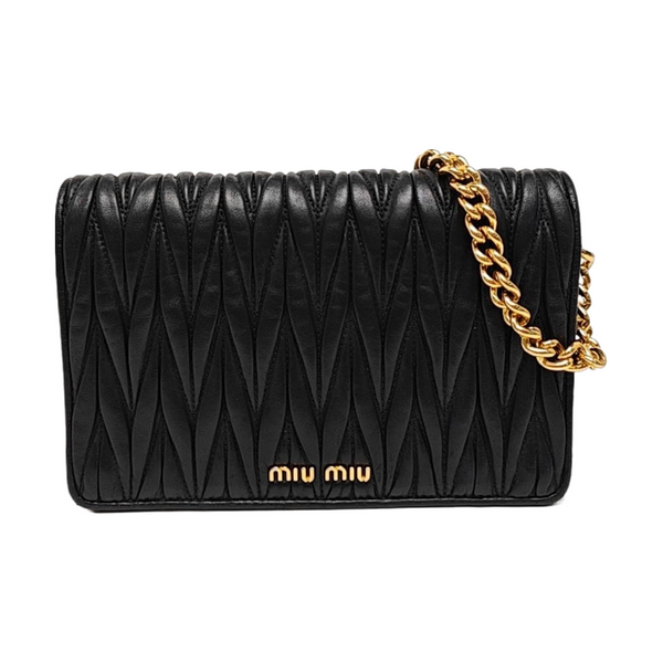 Matelassé Quilted Lambskin Black