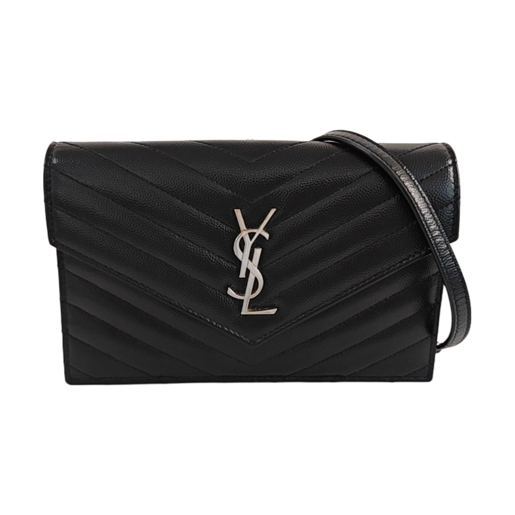 MONOGRAM Chevron Calfskin Black