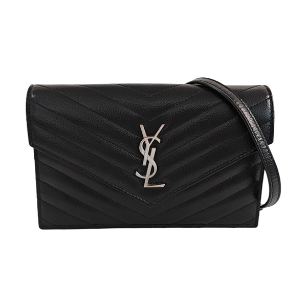 MONOGRAM Chevron Calfskin Black