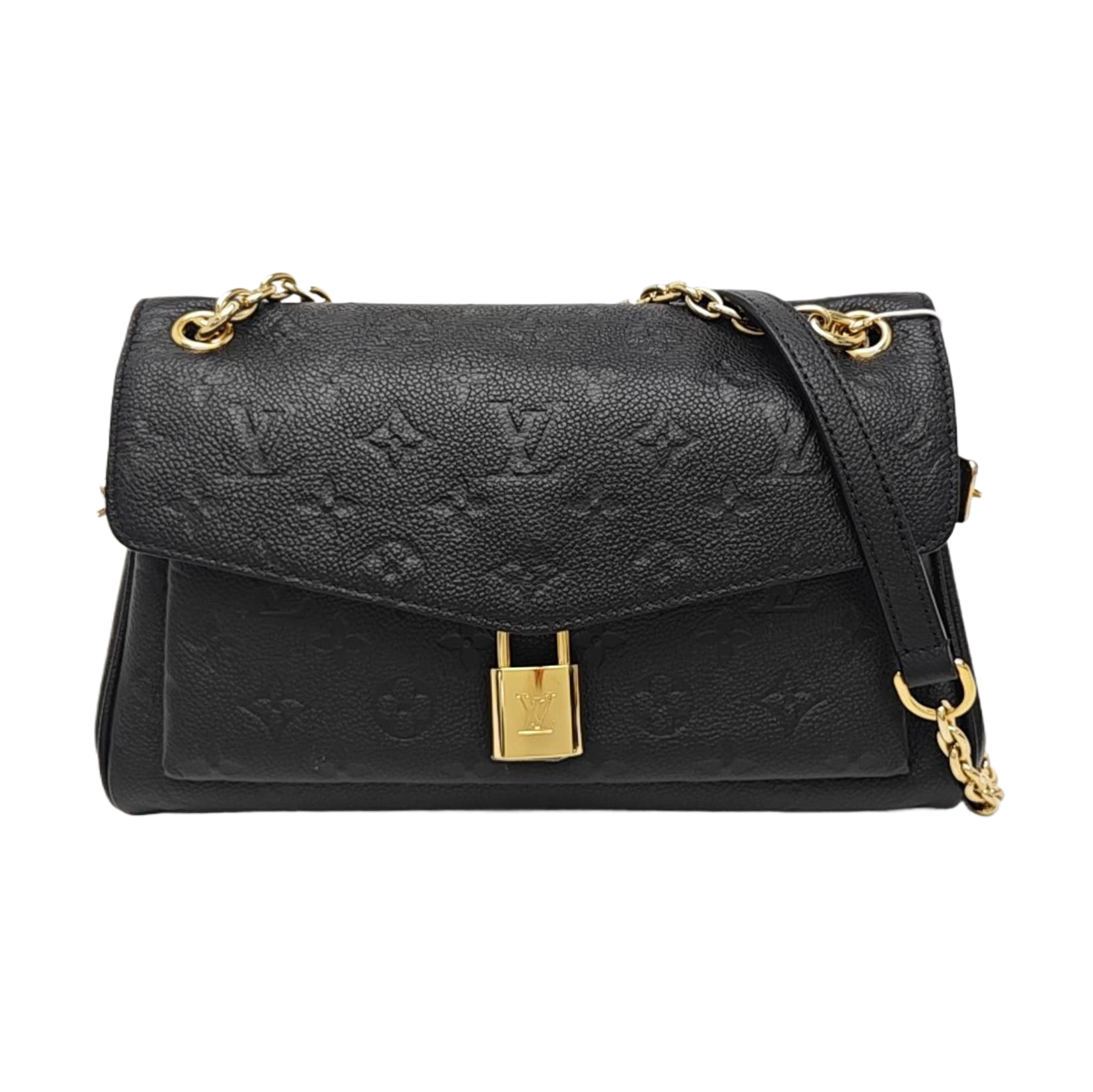 Anytime Flap Monogram Calfskin Black