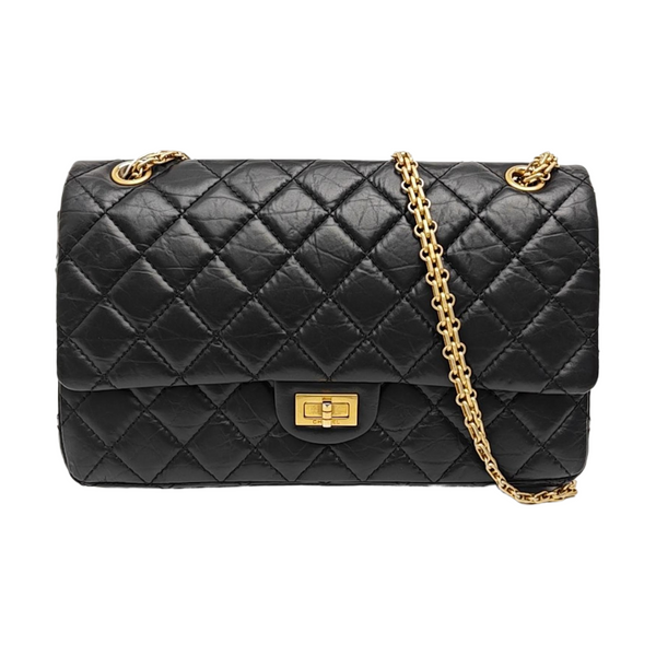 2.55 227 (jumbo) Quilted Calfskin Black
