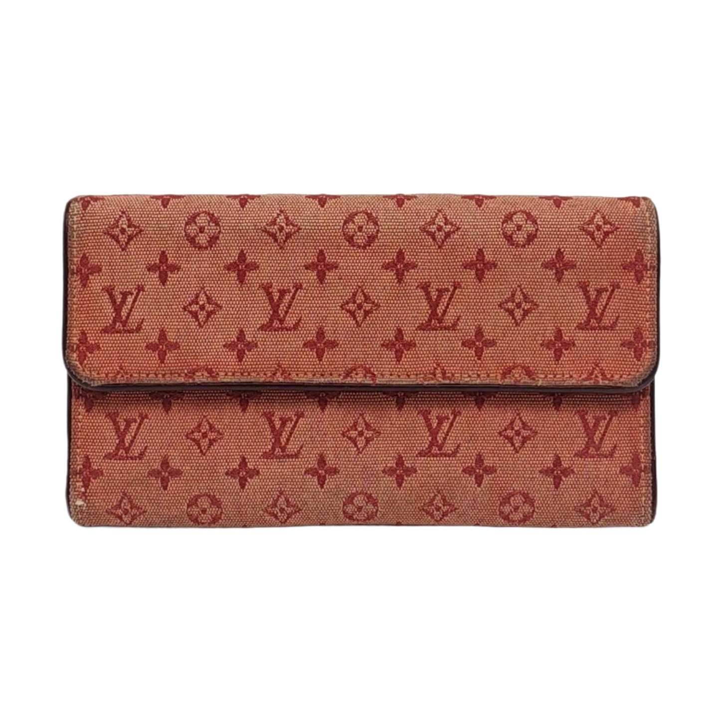 PORTE MONNAIE Monogram Canvas Red Wallet