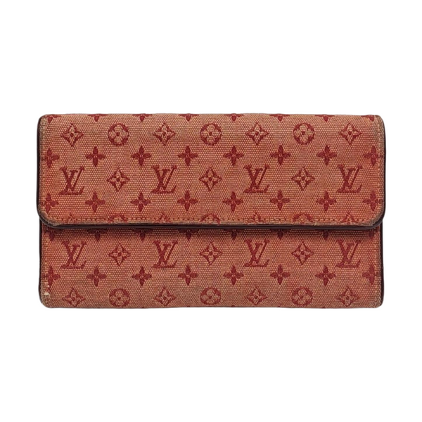 PORTE MONNAIE Monogram Canvas Red Wallet