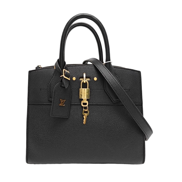 CITY STEAMER PM Calfskin Black