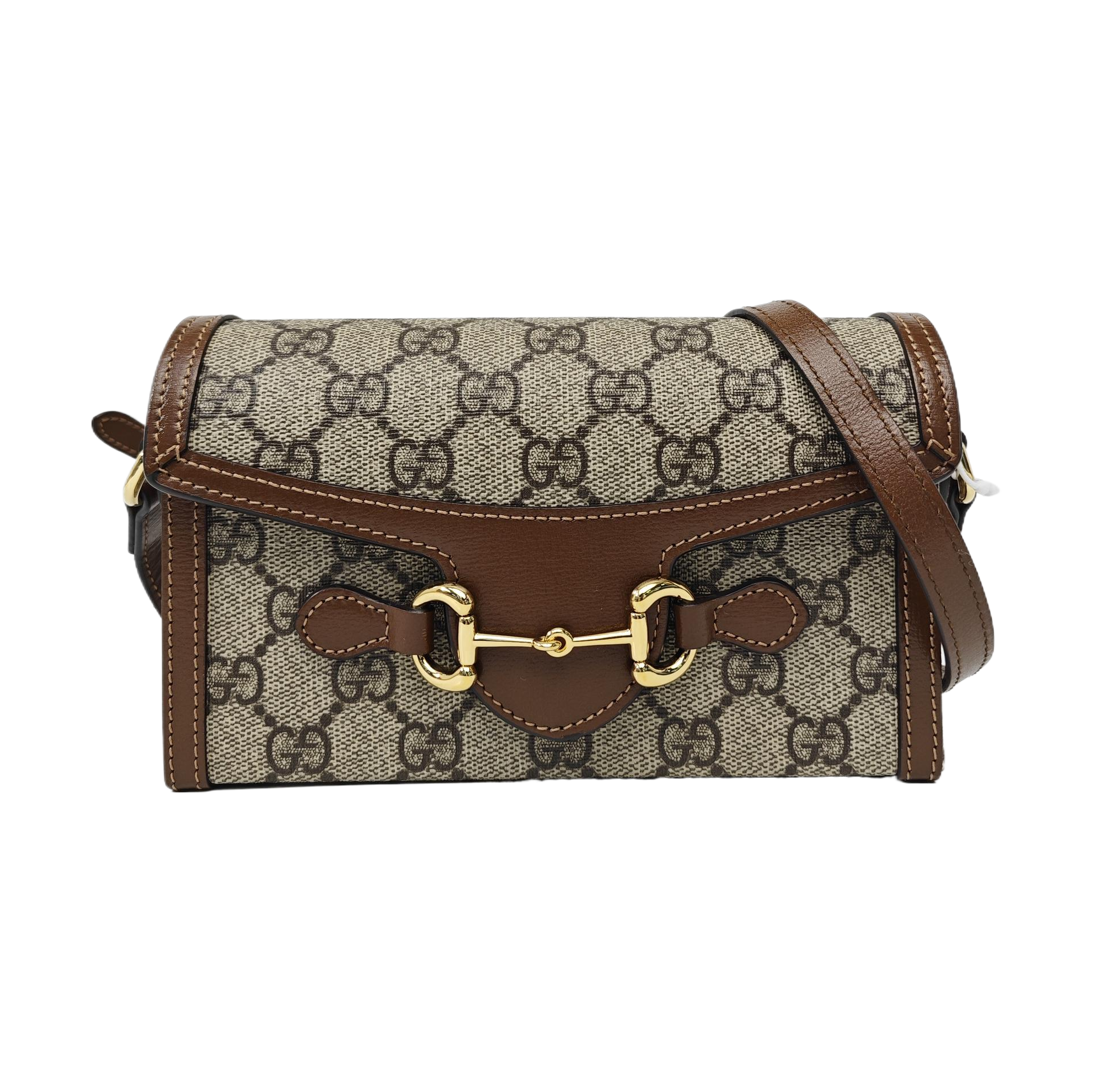 Horsebit 1955 Mini Monogram Coated Canvas Beige