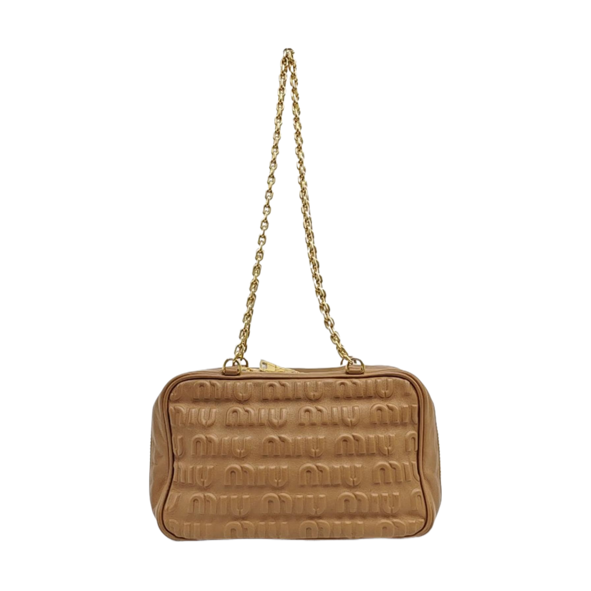 Calfskin Top Handle Bag Brown