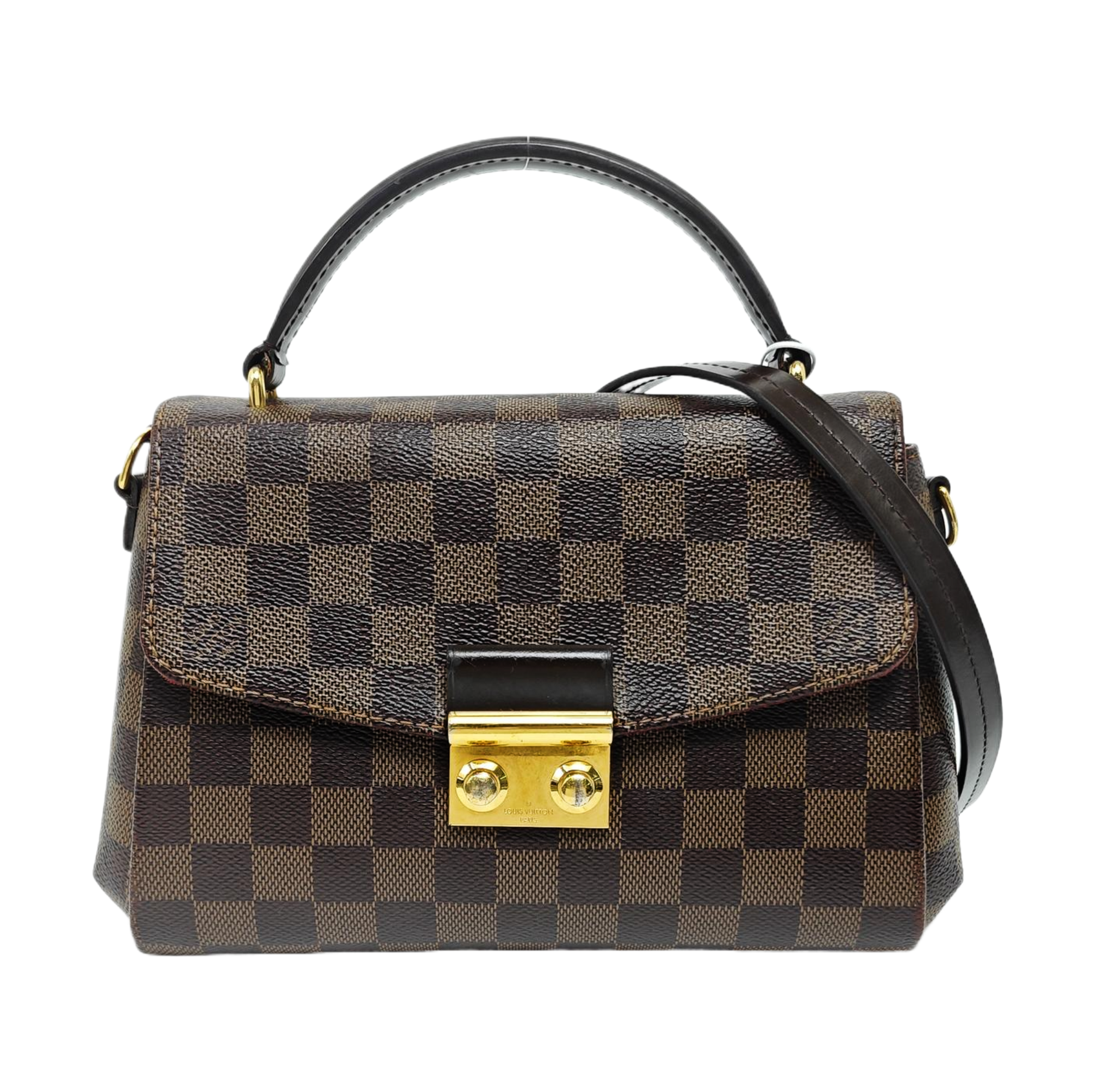 CROISETTE Damier Ebene Coated Canvas Brown