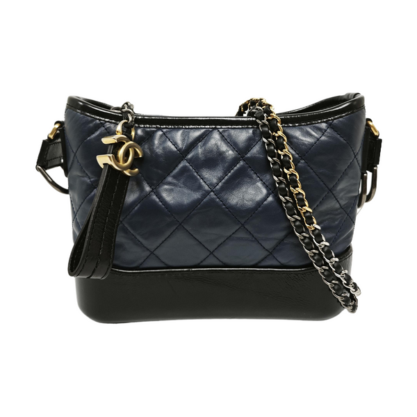 GABRIELLE Small Quilted Calfskin Blue