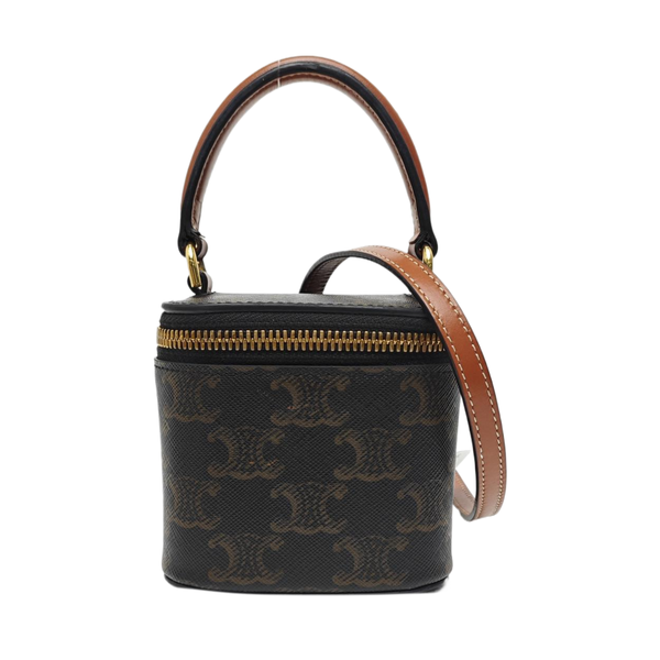 Coated Canvas Shoulder Bag Black