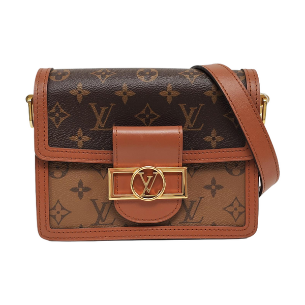 DAUPHINE Mini Monogram Coated Canvas Brown