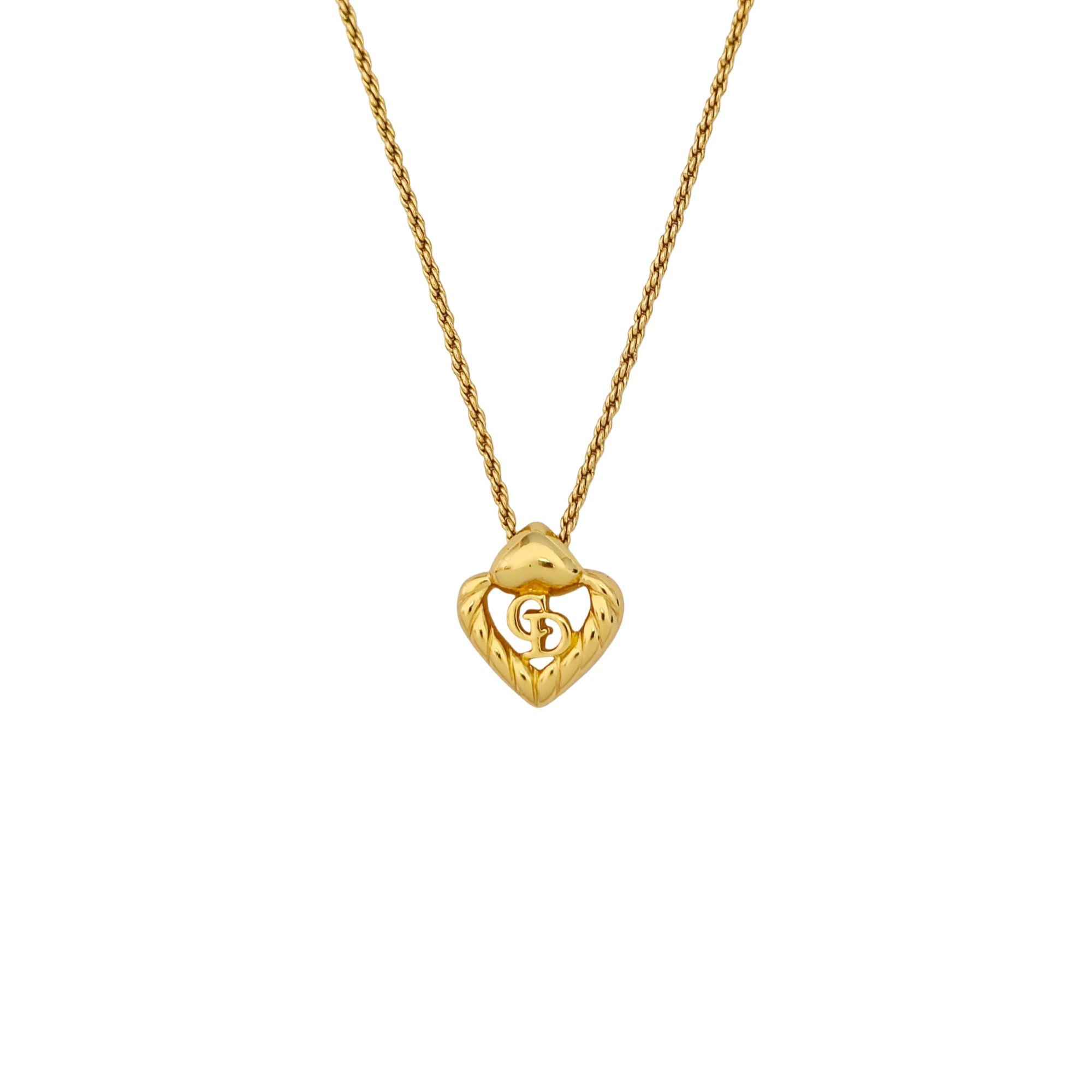 Twist Round Metal Gold Necklace
