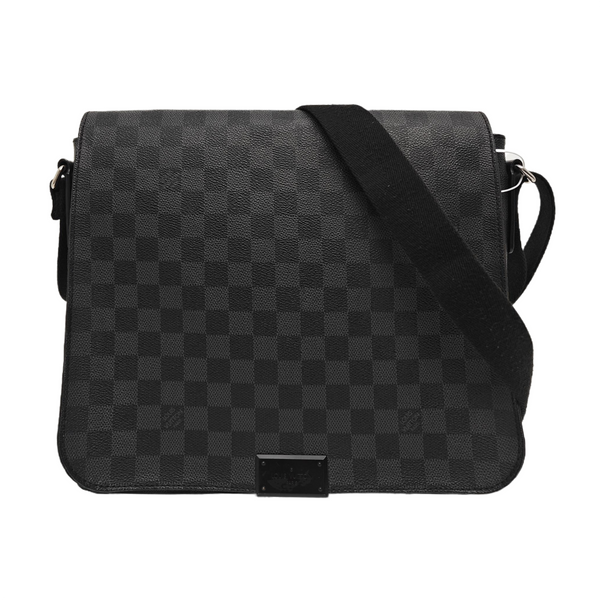 DISTRICT MM Damier Graphite Coated Canvas Gray