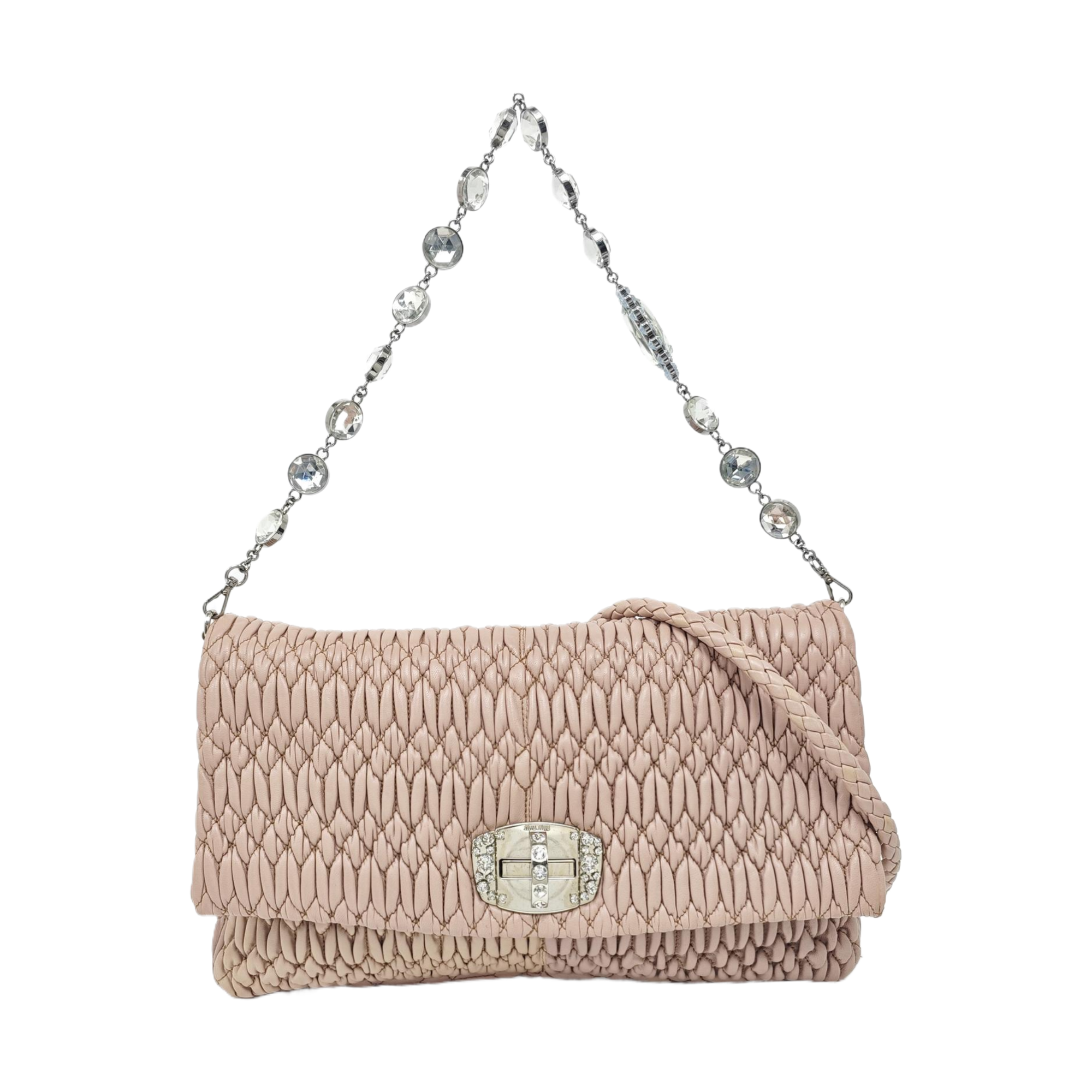 Crystal Quilted Lambskin Pink