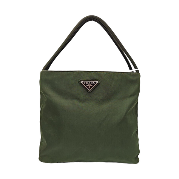 Nylon Top Handle Bag Green