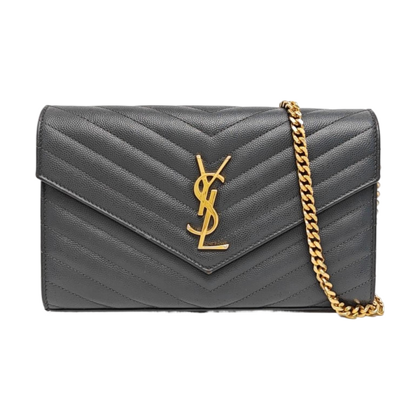 MONOGRAM Medium Chevron Calfskin Gray