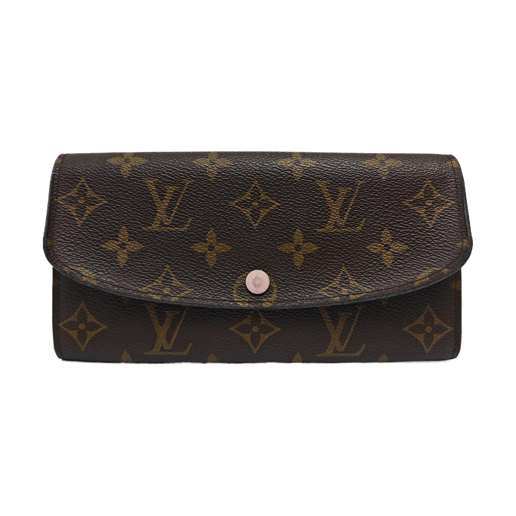 EMILIE Monogram Coated Canvas Brown Wallet