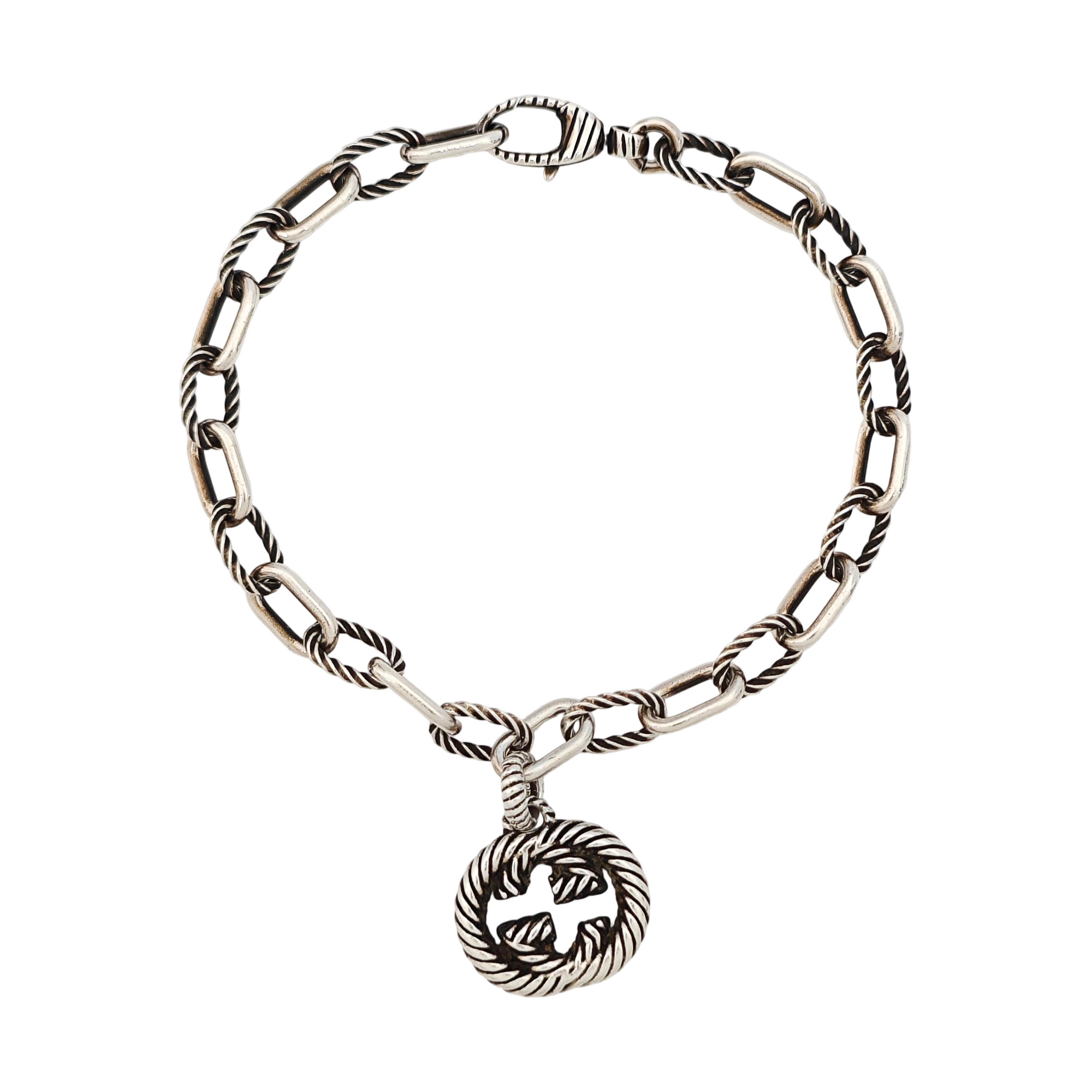 Interlocking G 925 Sterling Silver Bracelet