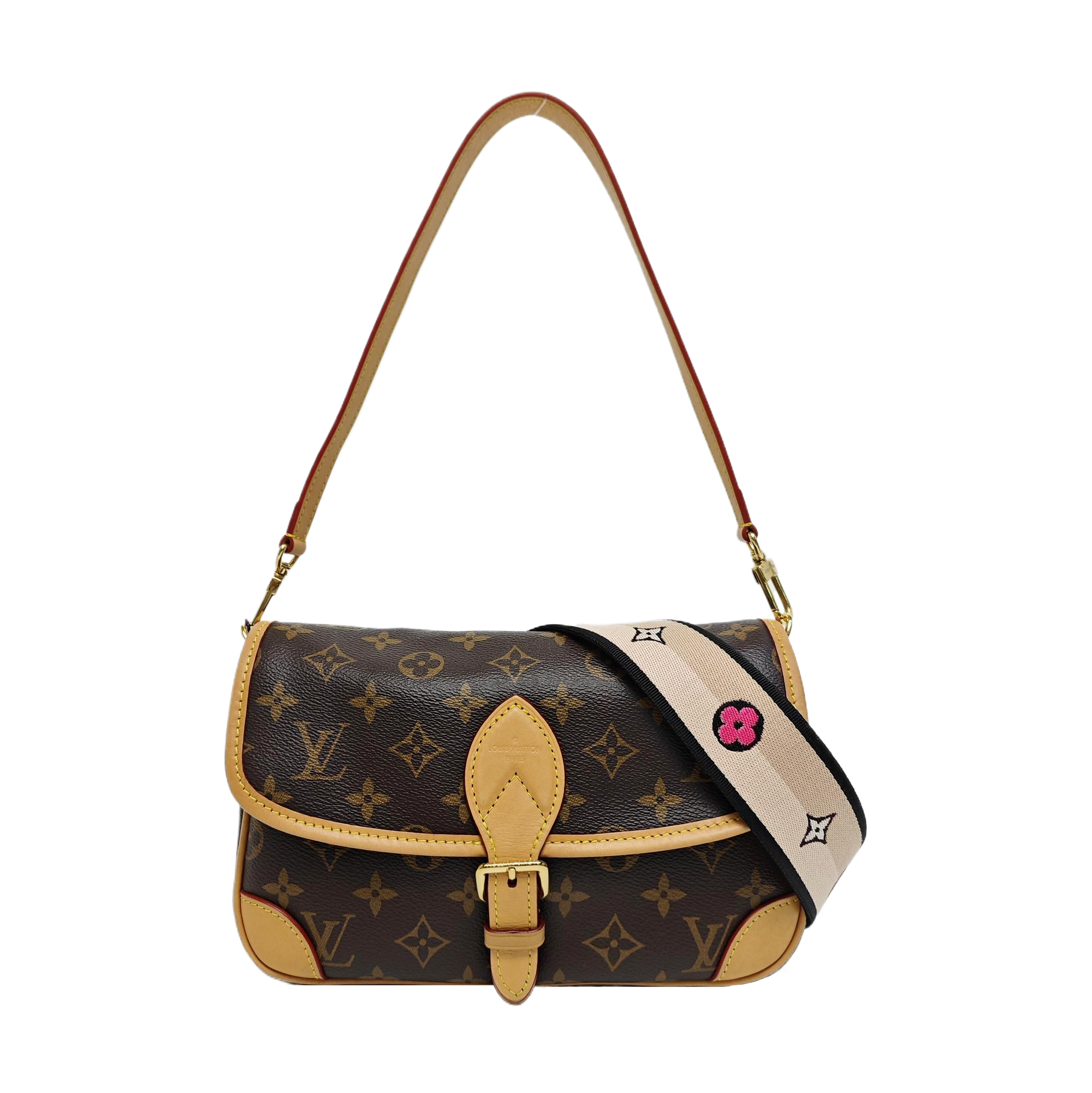 DIANE Monogram Coated Canvas Brown
