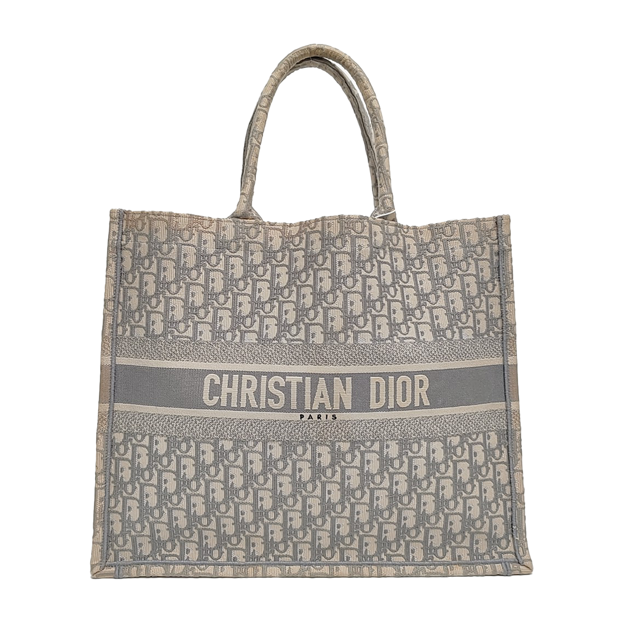 Authenticated pre-owned  Book Tote Large Monogram Canvas Grey - Tote Bag at Looply