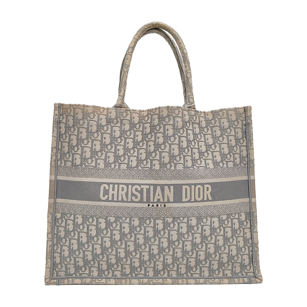 Authenticated pre-owned  Book Tote Large Monogram Canvas Grey - Tote Bag at Looply