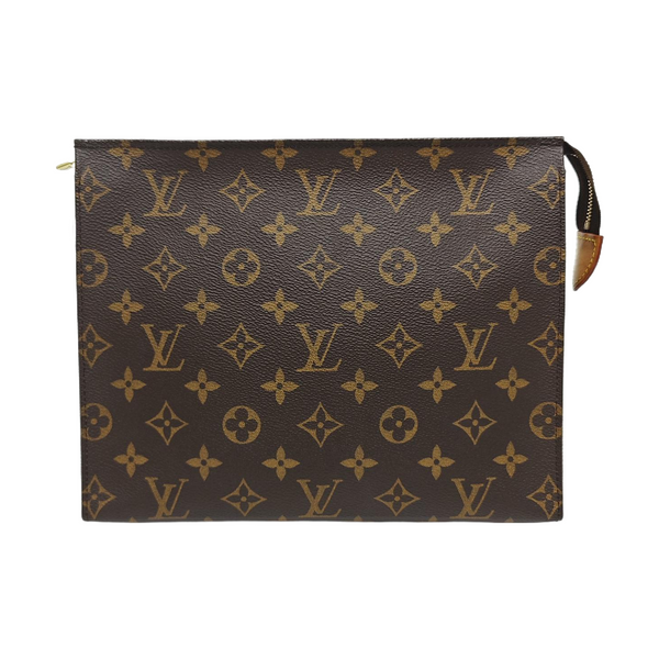 TOILET POCKET 26 Monogram Coated Canvas Brown