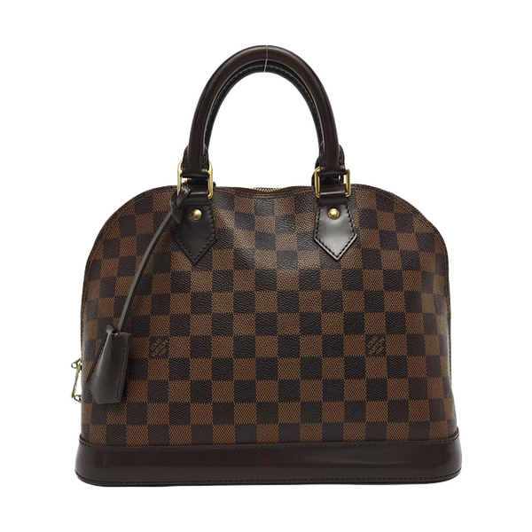 ALMA PM Lona revestida Damier Ebene Marrón