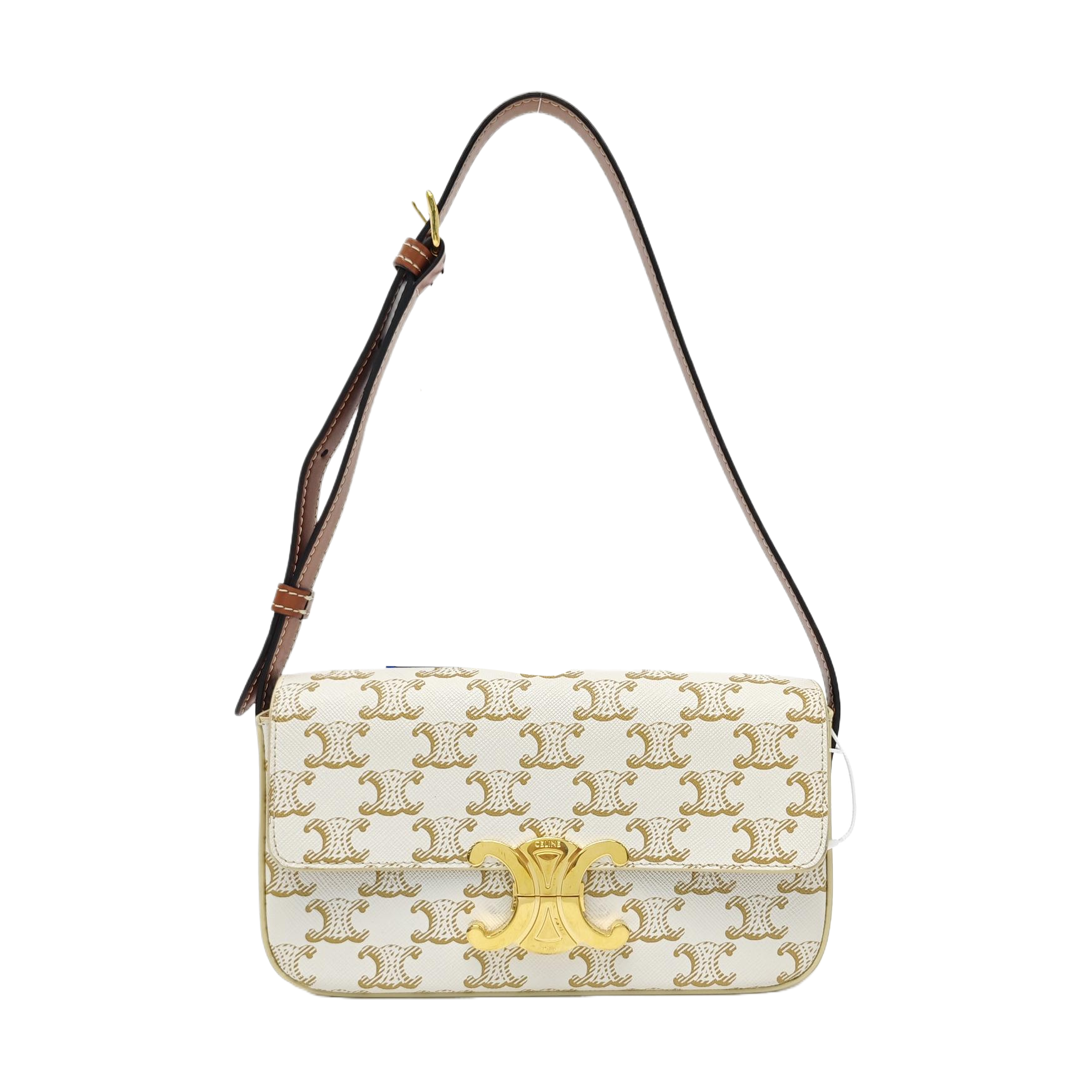 TRIOMPHE Small Coated Canvas White