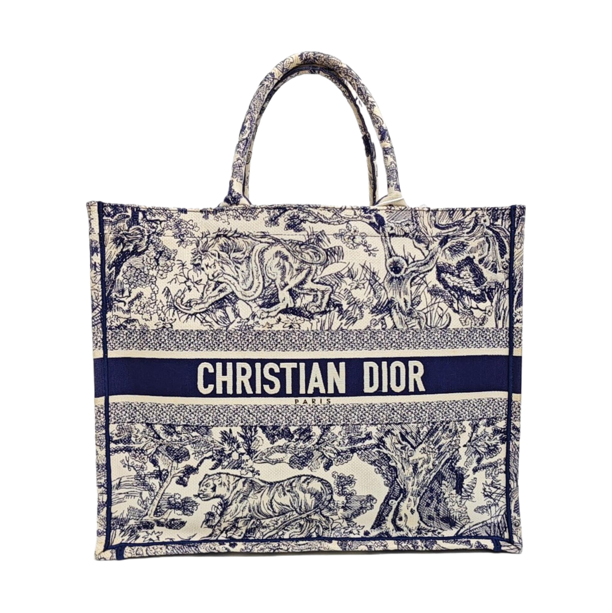 Book Tote Large Fabric Blue