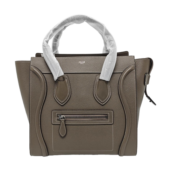 Authenticated pre-owned  LUGGAGE Micro Calfskin Grey - Tote Bag at Looply