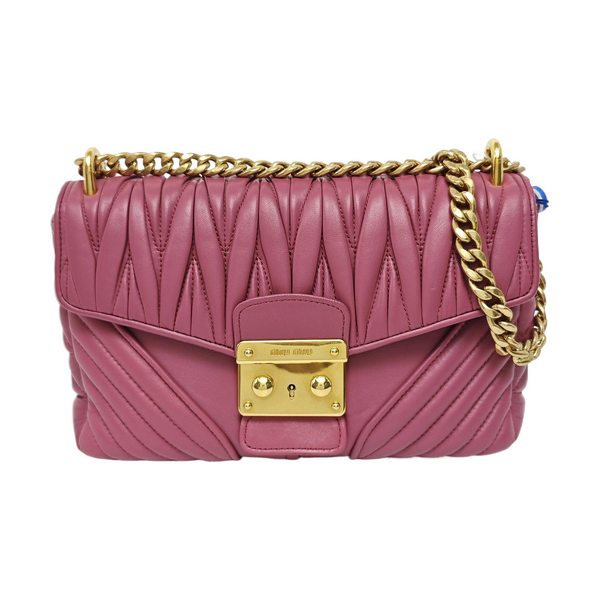 Quilted Lambskin Shoulder Bag Pink