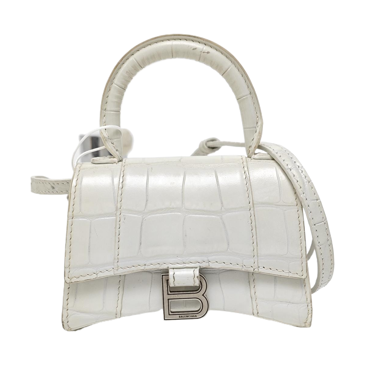 Hourglass Mini Calfskin White