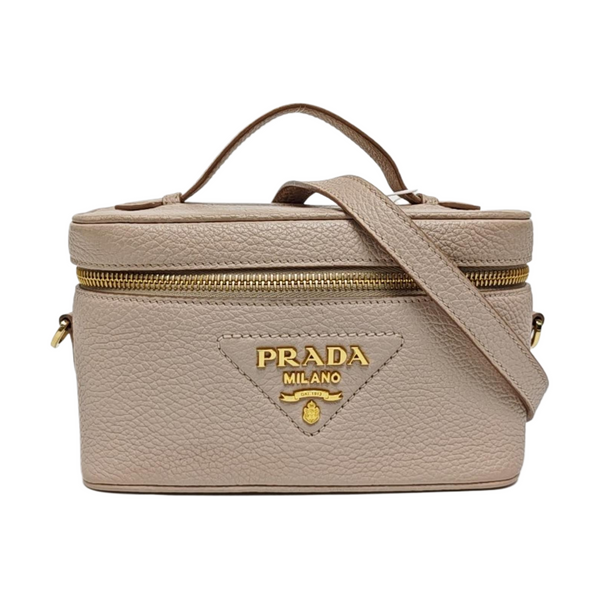 Saffiano Calfskin Shoulder Bag Mini Pink