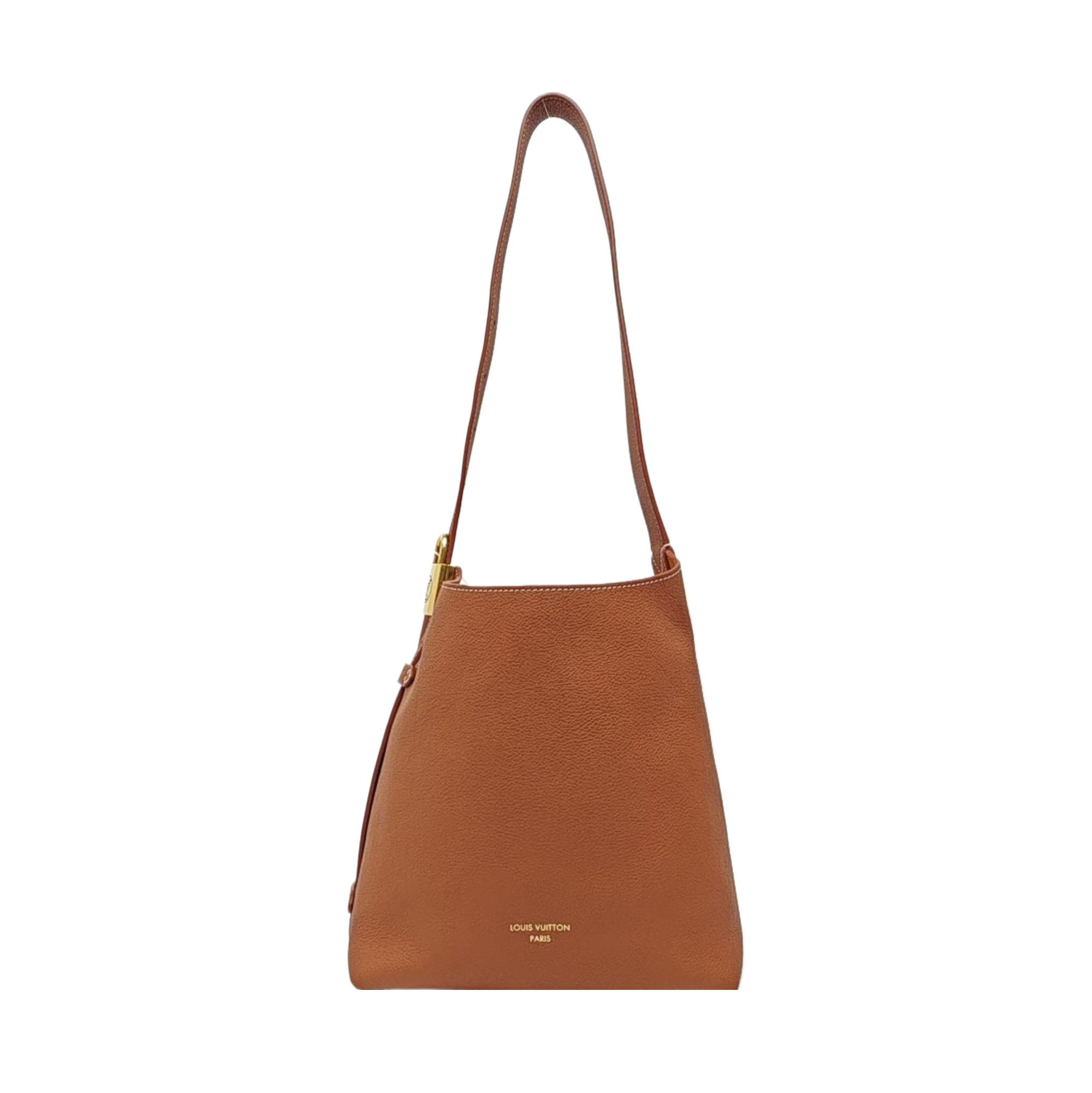 LOW KEY HOBO PM Monogram Calfskin Brown