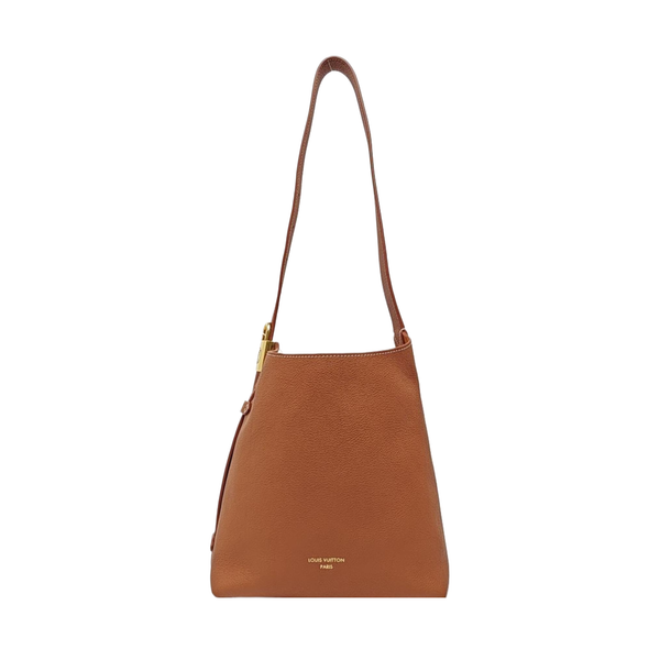 LOW KEY HOBO PM Monogram Calfskin Brown