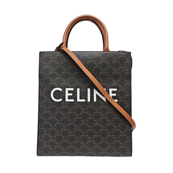 CABAS CELINE Small Coated Canvas Brown