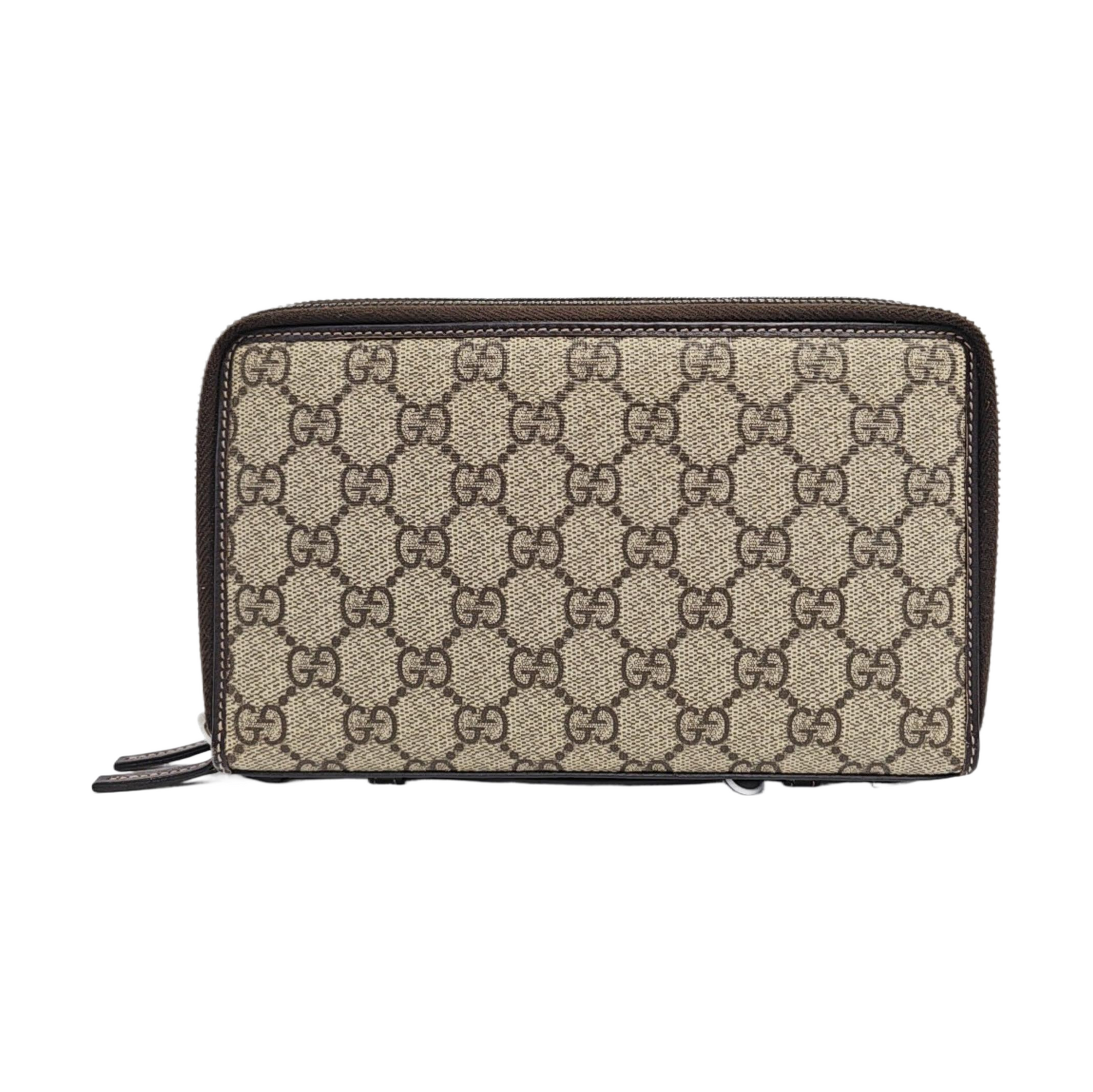 GG Supreme Monogram Coated Canvas Brown