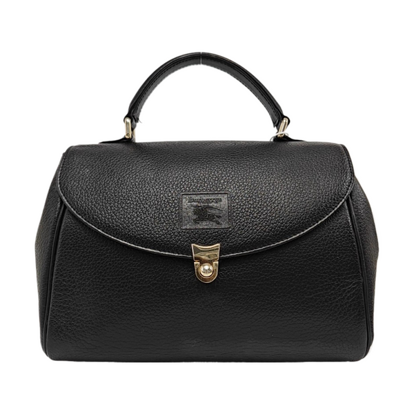 Calfskin Top Handle Bag Black