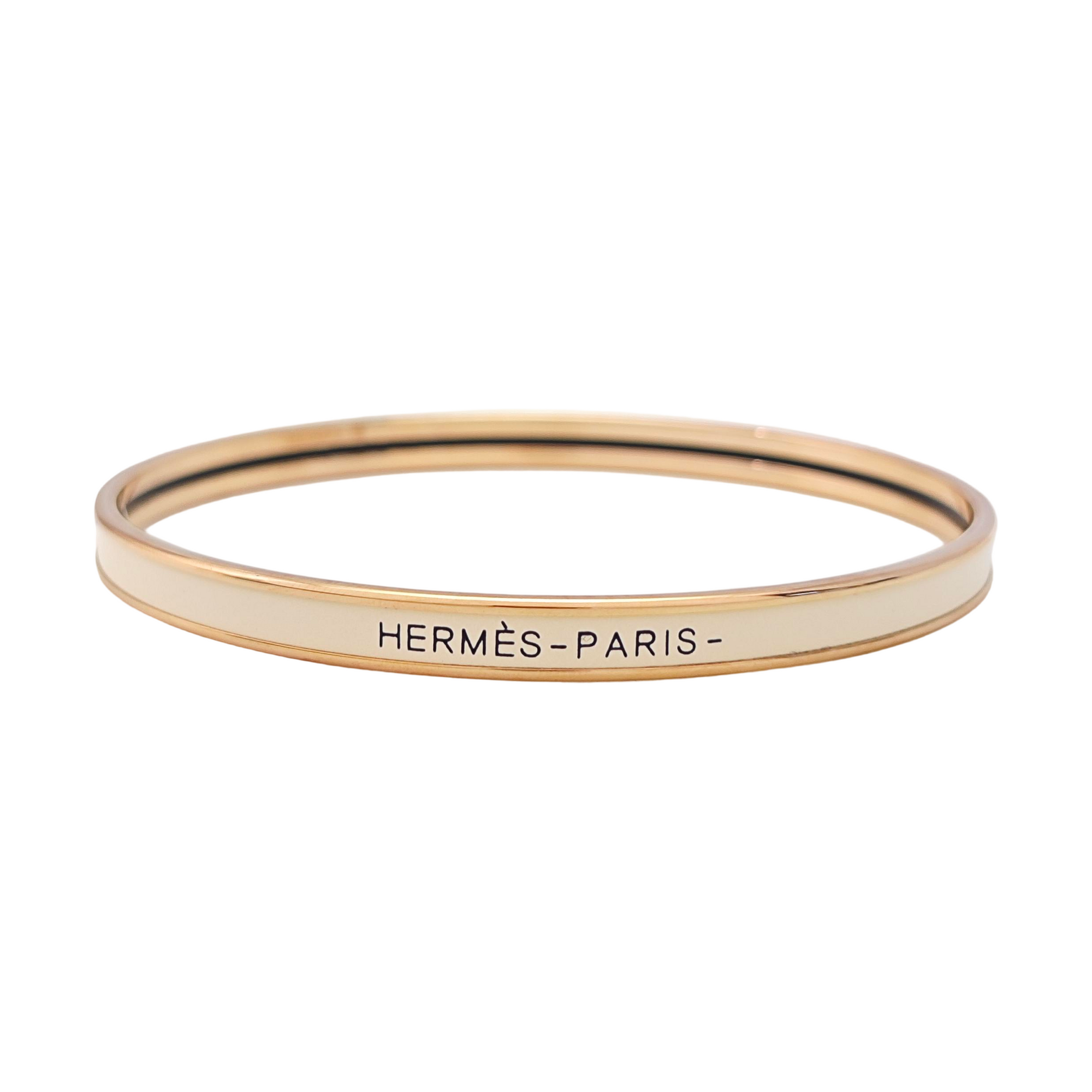 Email Metal White Bangle
