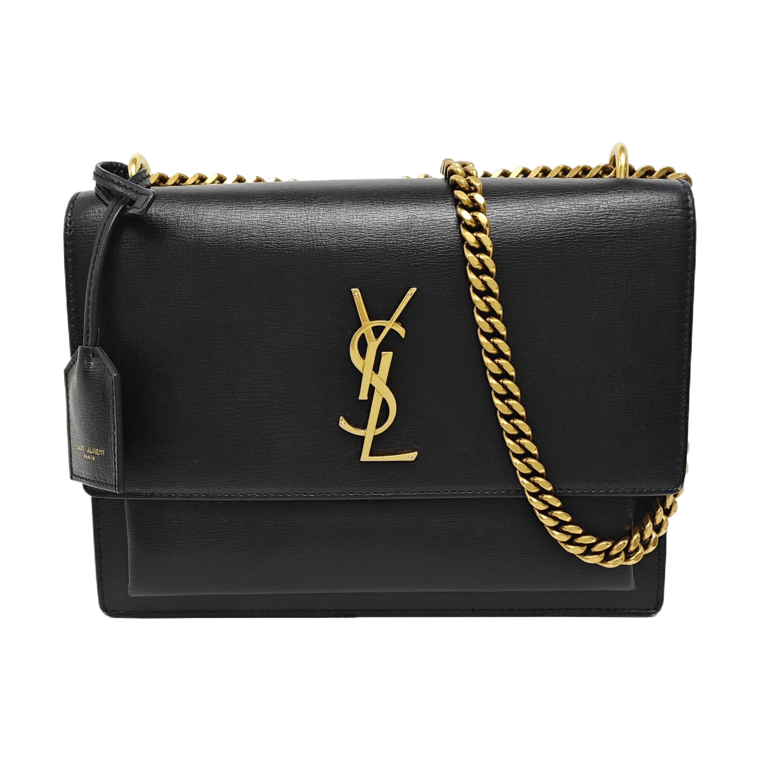 SUNSET Medium Calfskin Black