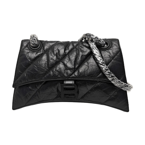 Crush Small Quilted Calfskin Black