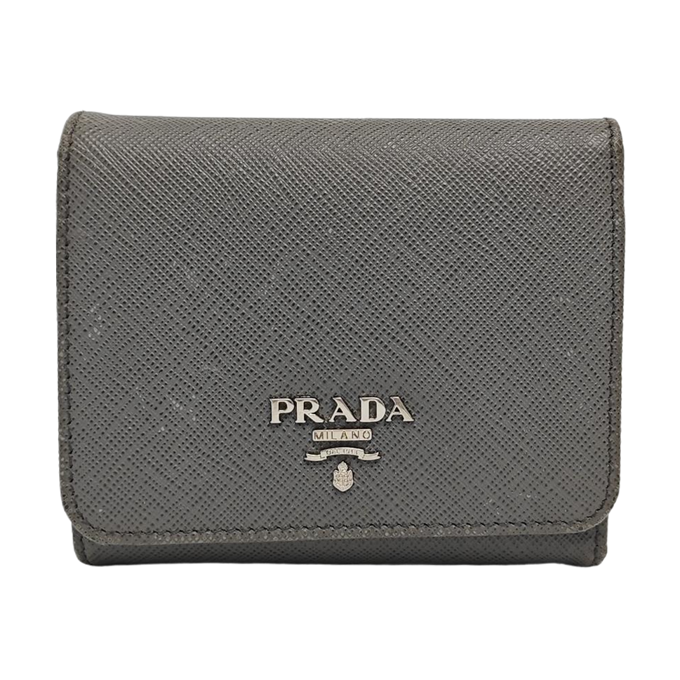 Saffiano Calfskin Wallet Gray
