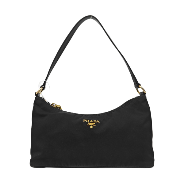 Nylon Top Handle Bag Black
