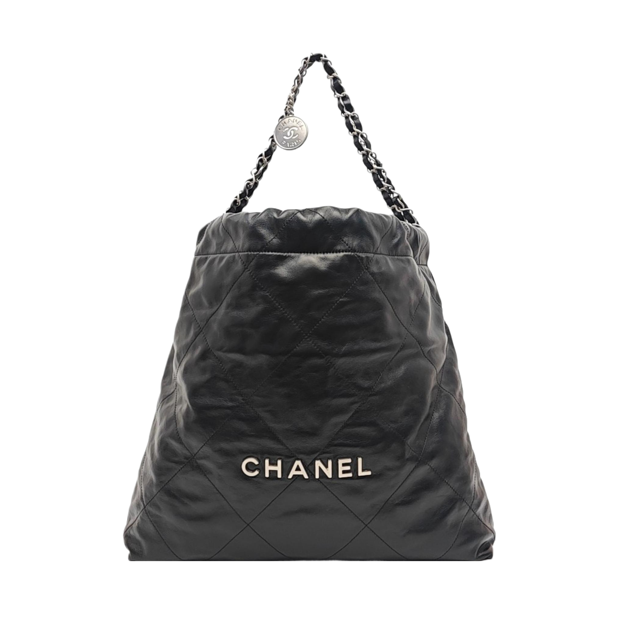 CHANEL 22 Medium Quilted Calfskin Black