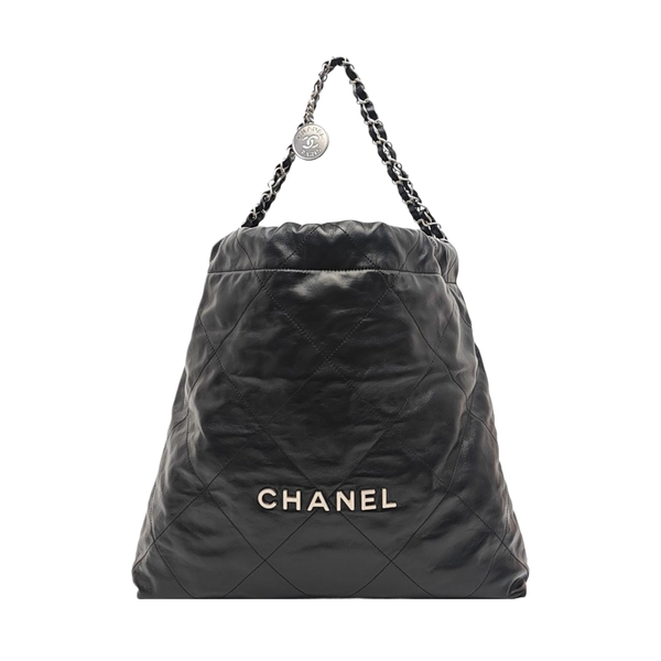 CHANEL 22 Medium Quilted Calfskin Black