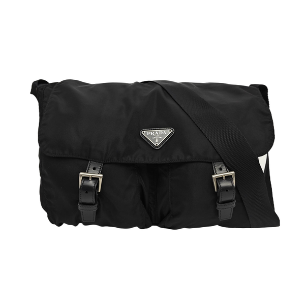 Nylon Shoulder Bag Black