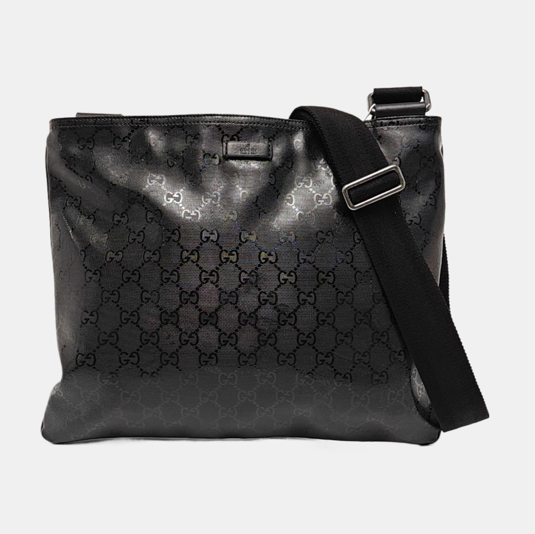 GG Imprime Monogram Coated Canvas Black