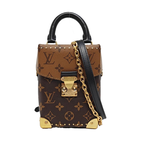 CAMERA BOX Monogram Coated Canvas Brown