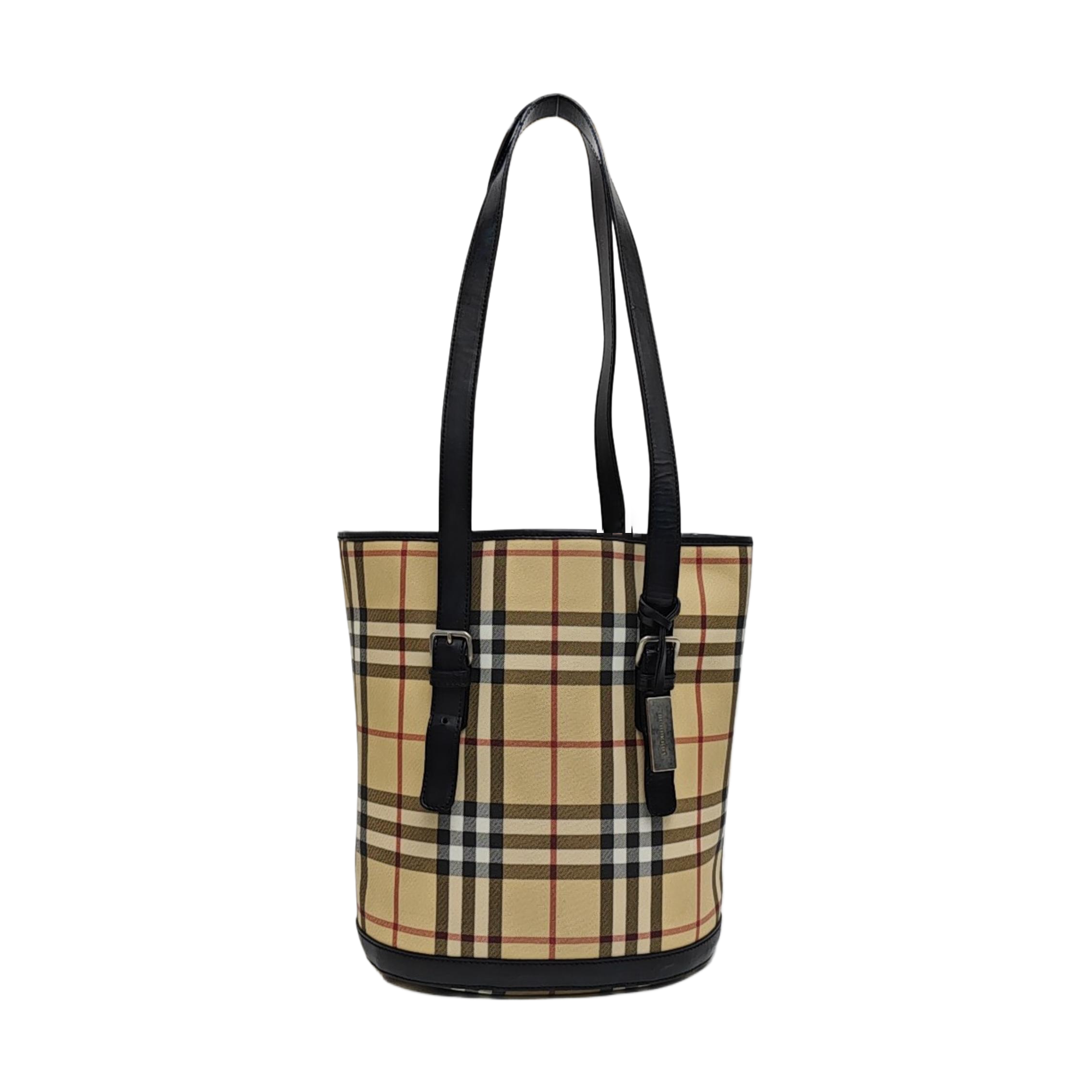 Coated Canvas Bucket Bag Beige